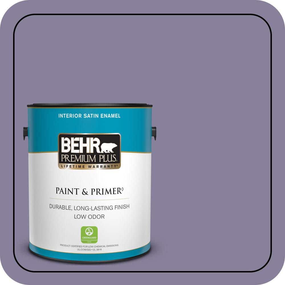 BEHR PREMIUM PLUS 1 gal. #S570-5 Live Jazz Satin Enamel Low Odor Interior Paint & Primer