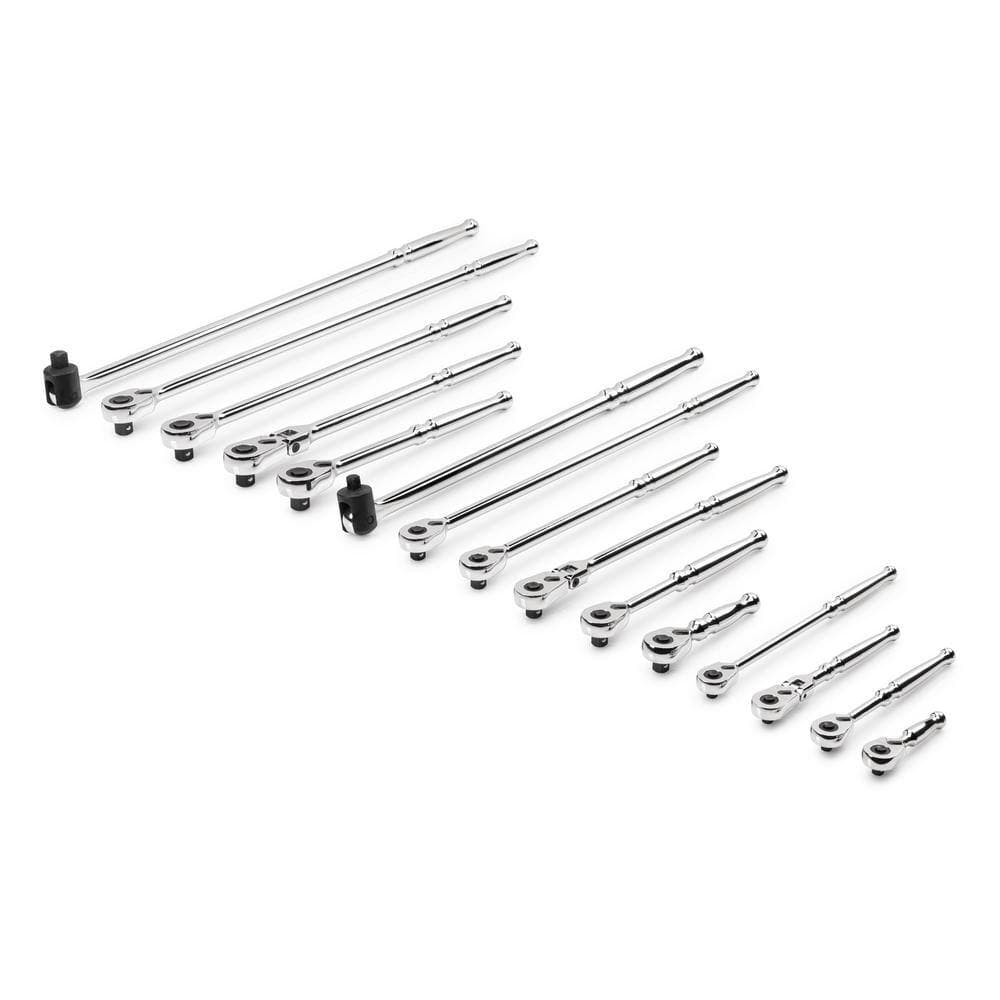 TEKTON 1/4,3/8,1/2 in. Drive Quick-Release Ratchet and Breaker Bar Set (15-Piece) (2)