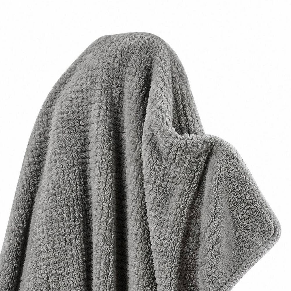LAIFUCAM Gray White Microfiber Hair Towel Wrap 2 Pack Super Absorbent Quick Dry Turban for Women Anti Frizz (3)