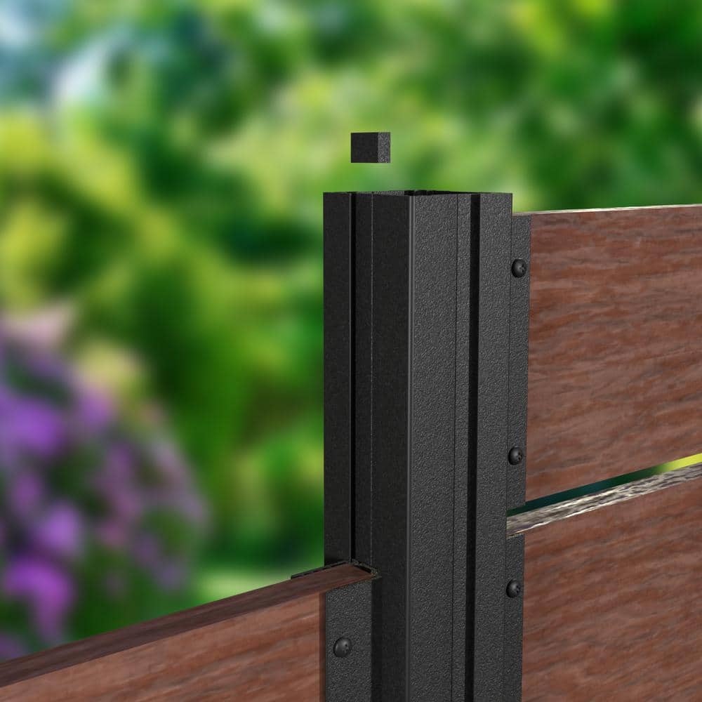 PEAK Modular Fencing 1/2 in. Matte Black Aluminum Spacers for An Outdoor Privacy Fence System (34-Pack)