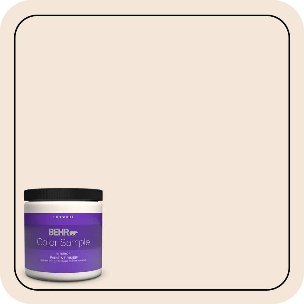 BEHR PREMIUM PLUS 8 oz. #PPU3-04 Ballet White Eggshell Enamel Interior Paint & Primer Color Sample