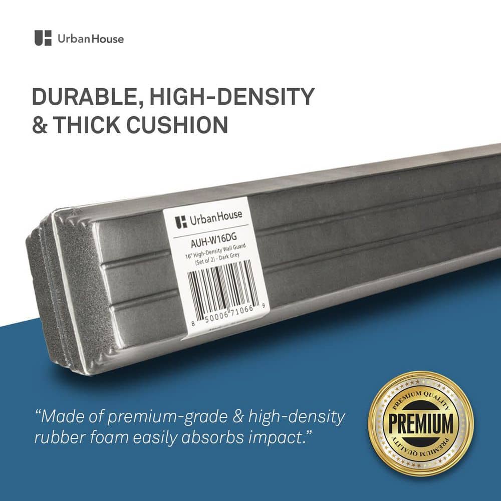 Unbranded High Density Wall Guard 16 in. Long, Dark Grey 2-Piece (2)