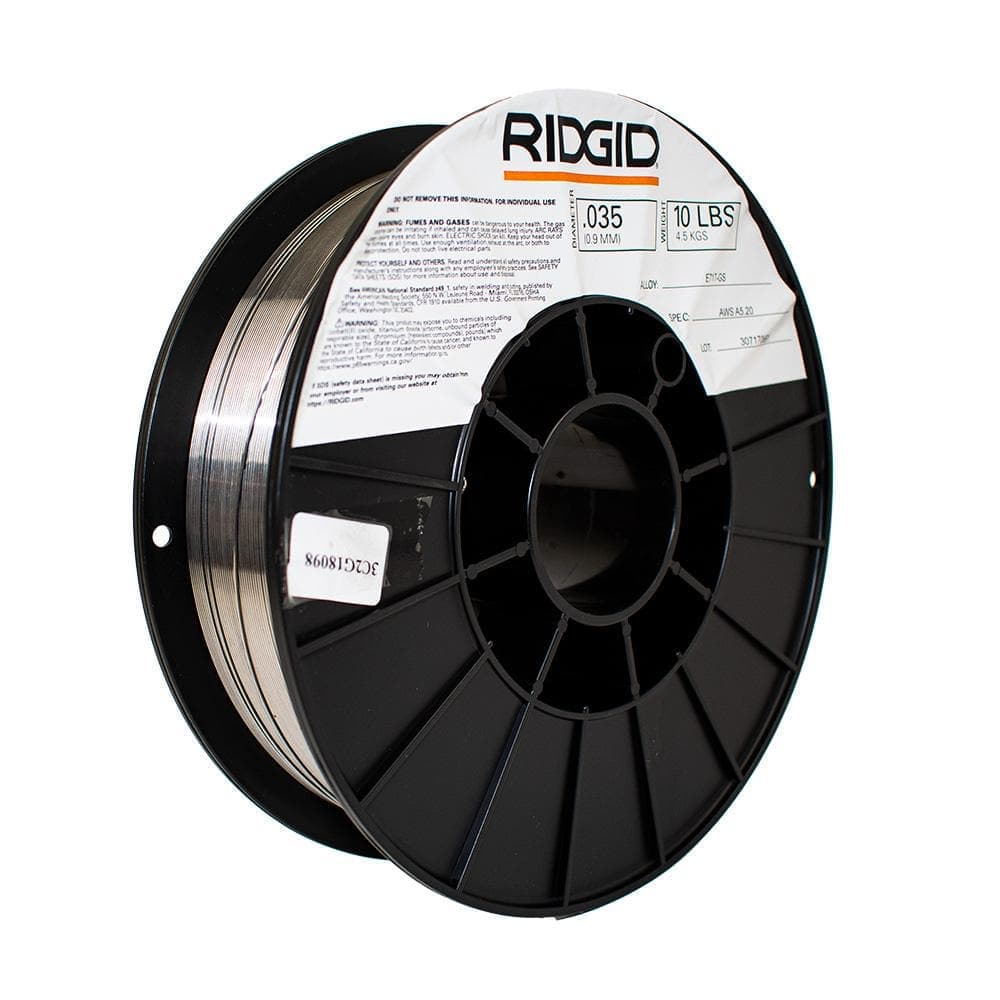 RIDGID .035 E71T-GS Flux-Core Welding Wire No Gas Required (10 lb. Spool) (3)