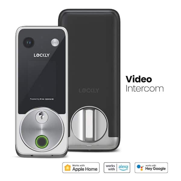 Lockly Vision 2K Video Zeno Satin Nickel Deadbolt Wifi Doorbell Smart Lock,Home Key,Night Vision,Fingerprint, Siri/Alexa/Google (2)