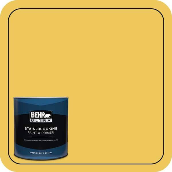 BEHR PREMIUM PLUS #390B-6 Citrus Zest Enamel Interior/ & Primer Color Sample (4)