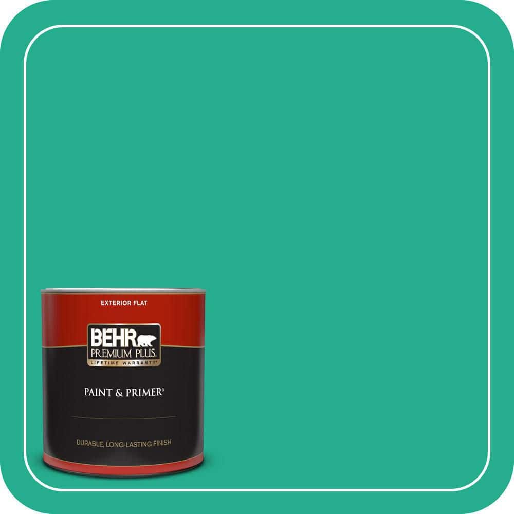 BEHR PREMIUM PLUS 1 qt. #P430-5 Enchanted Wells Flat Exterior Paint & Primer