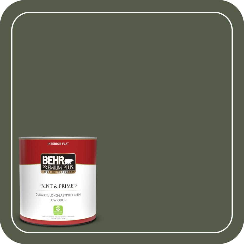 BEHR PREMIUM PLUS #430F-7 Windsor Moss Enamel Interior/Exterior Paint & Primer Color Sample