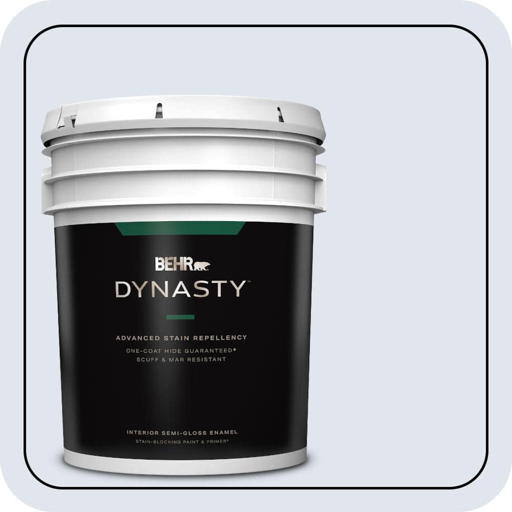 BEHR DYNASTY 5 gal. #600E-1 Genteel Lavender Semi-Gloss Enamel Interior Stain-Blocking Paint & Primer
