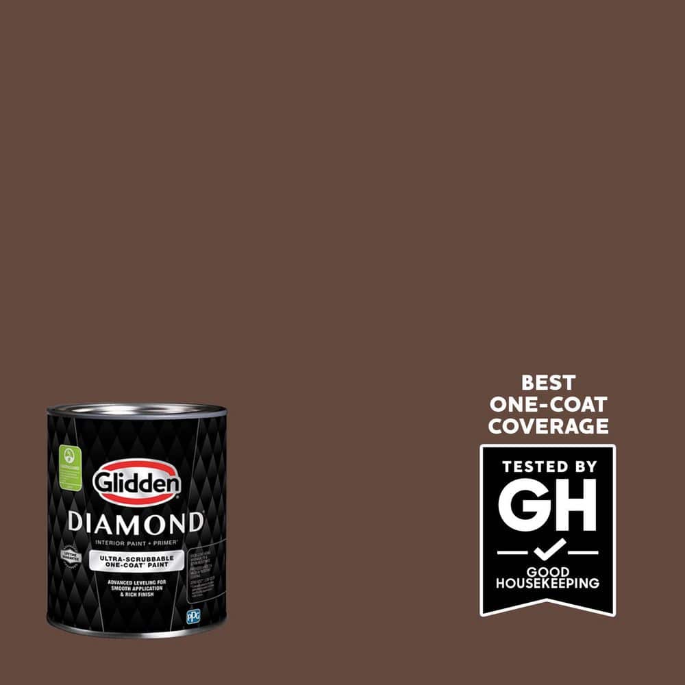 Glidden Diamond 1 qt. PPG1073-7 Fudge Flat Interior Paint