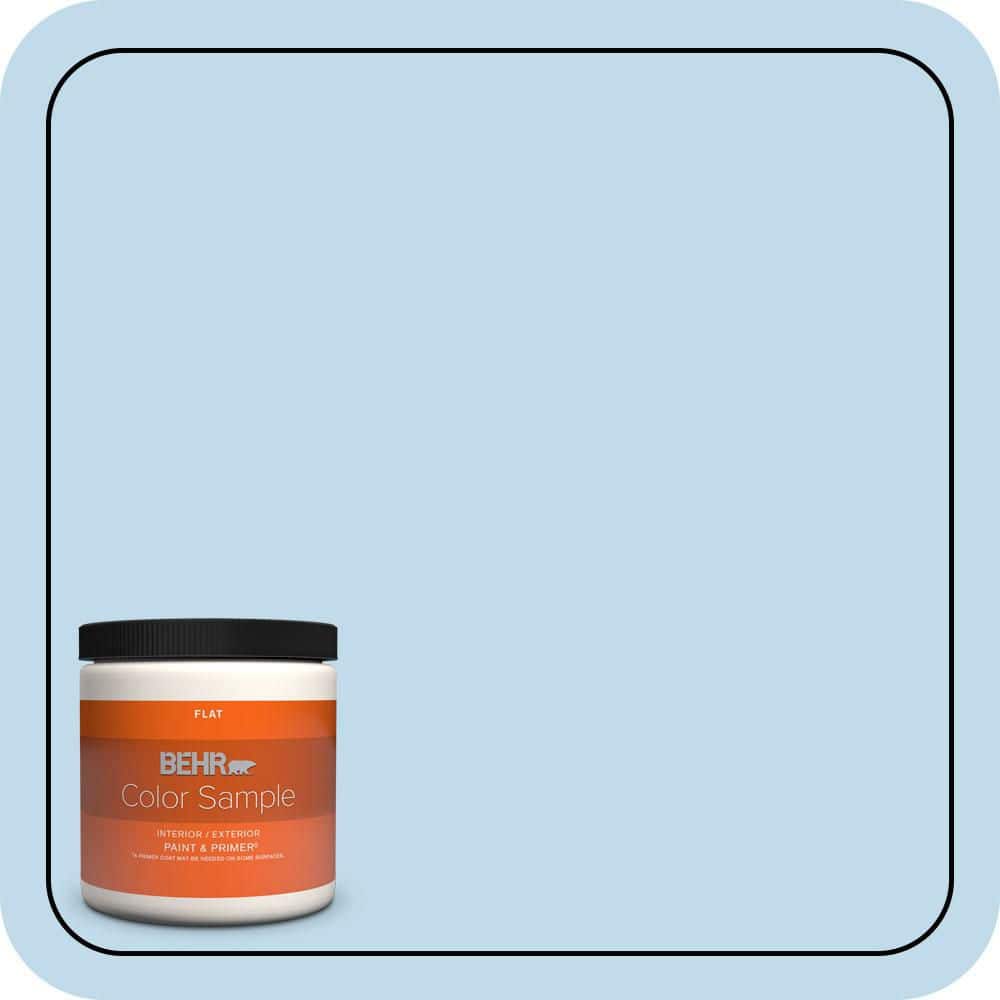 BEHR PREMIUM PLUS 8 oz. #M520-2 After Rain Flat Interior/Exterior Paint & Primer Color Sample