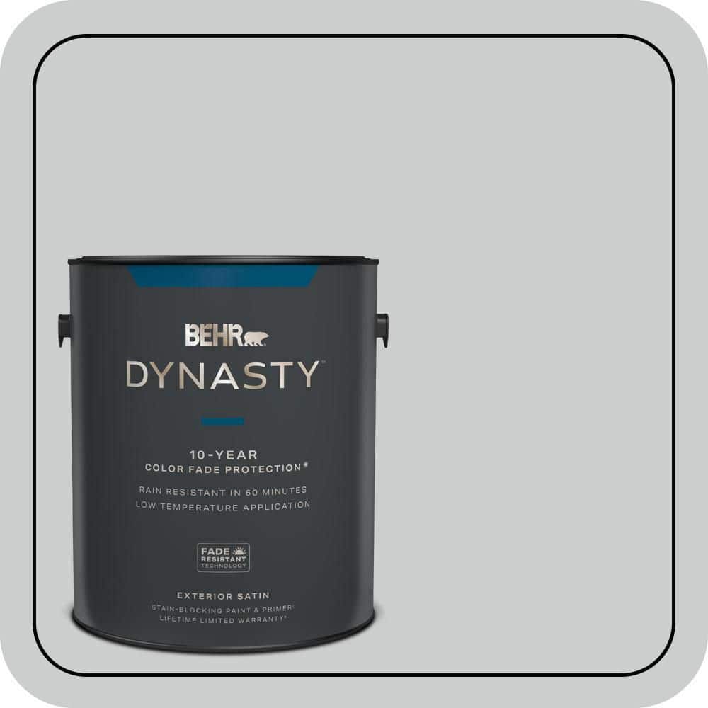 BEHR DYNASTY 1 gal. #N500-2 Loft Space Satin Enamel Exterior Stain-Blocking Paint & Primer