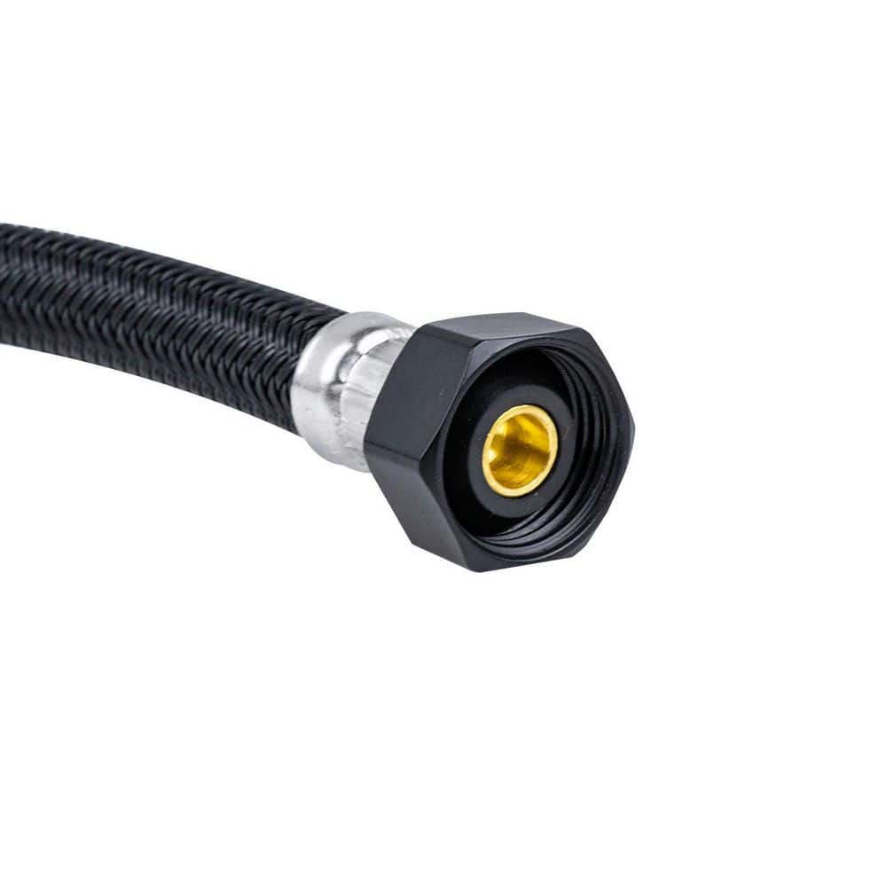 BrassCraft 3/8 in. Compression x 1/2 in. FIP x 20 in. Matte Black Braided Polymer Faucet Connector (2)