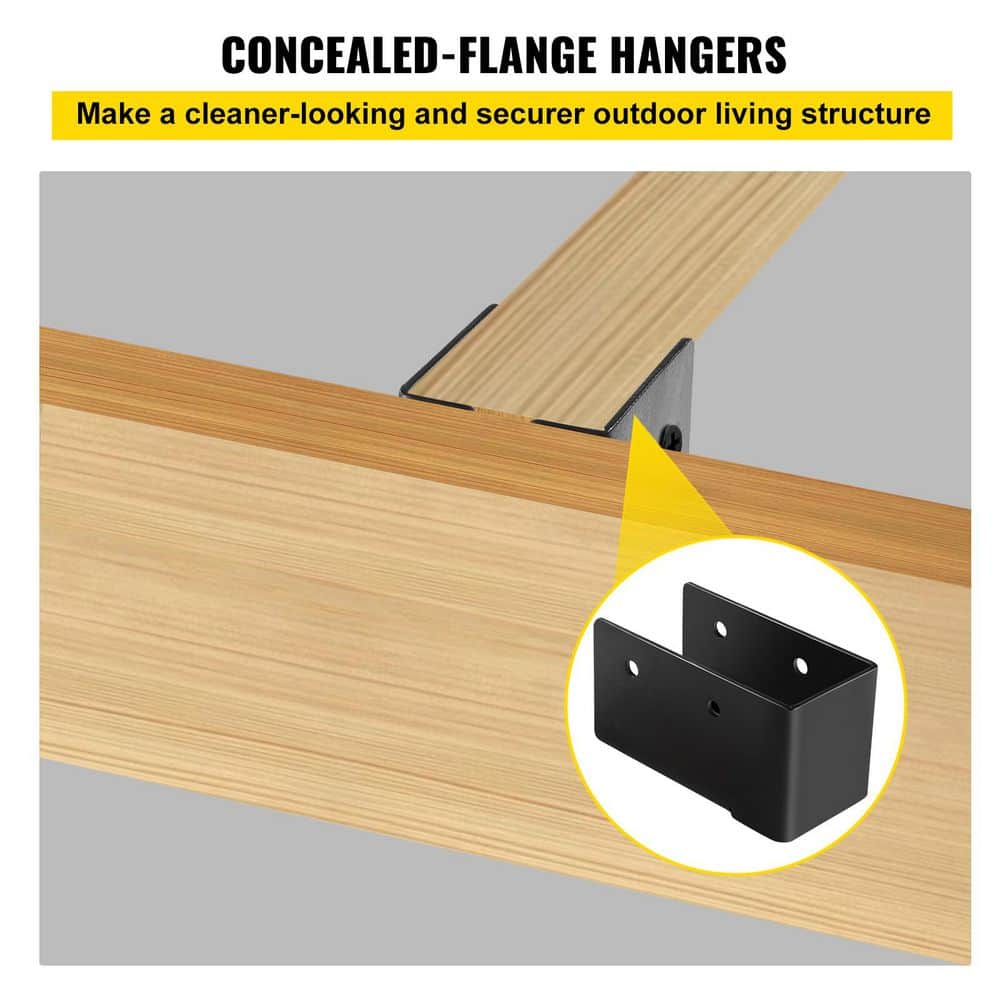 SVOPES Concealed Joist Hanger, 2 in. x 4 in. Outdoor Concealed-Flange, 24 Pack Steel Powder-Coated Face Mount Joist Bracket (2)