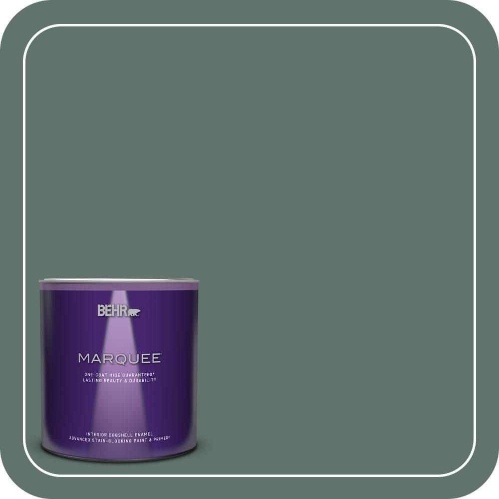 BEHR MARQUEE 1 qt. #PPU12-17 Cameroon Green One-Coat Hide Eggshell Enamel Interior Paint & Primer