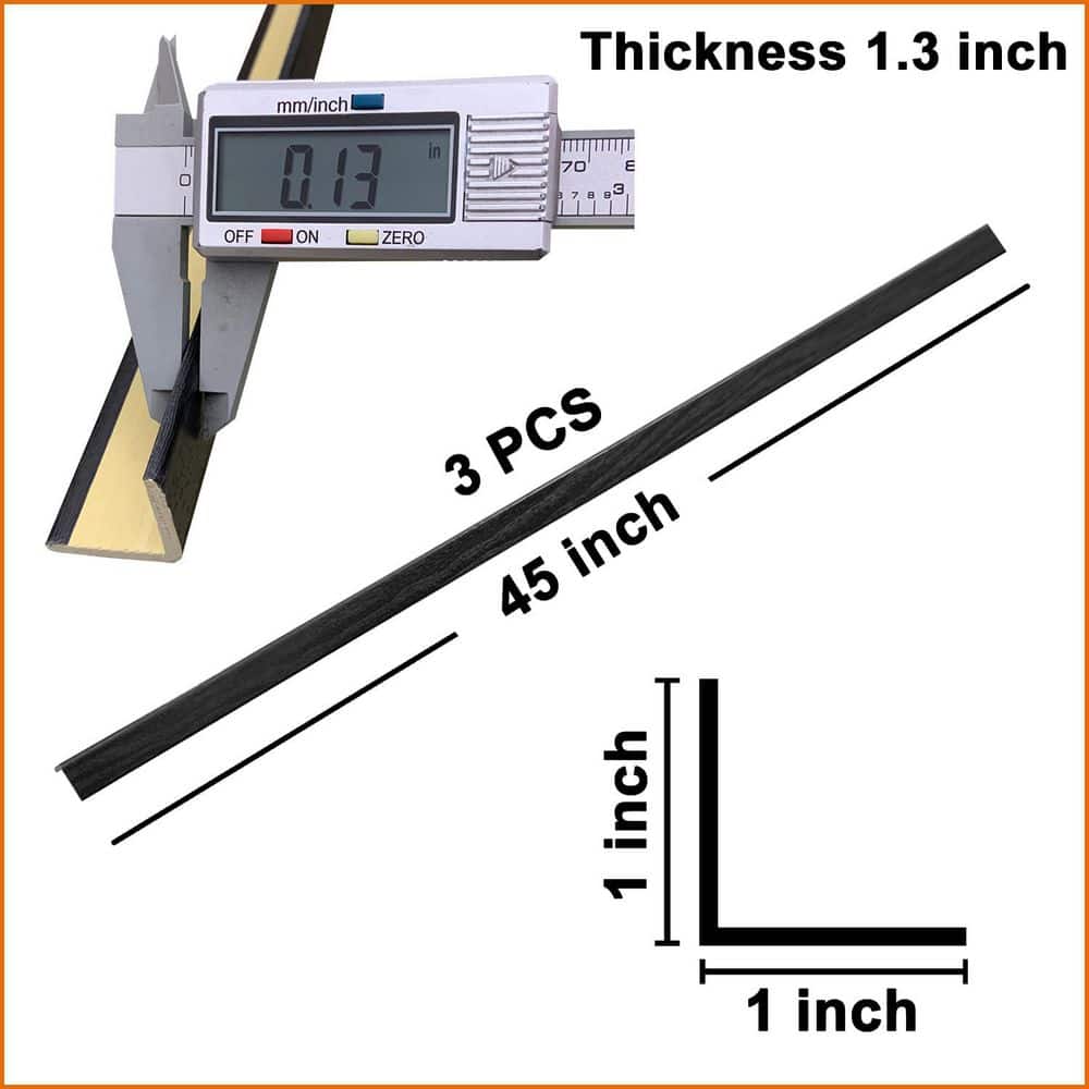 Laybus 1 in. x 3.75 ft. Wood Plastic Composite Flexible Drywall Corner Bead Trim (3-Piece) White Wood (2)