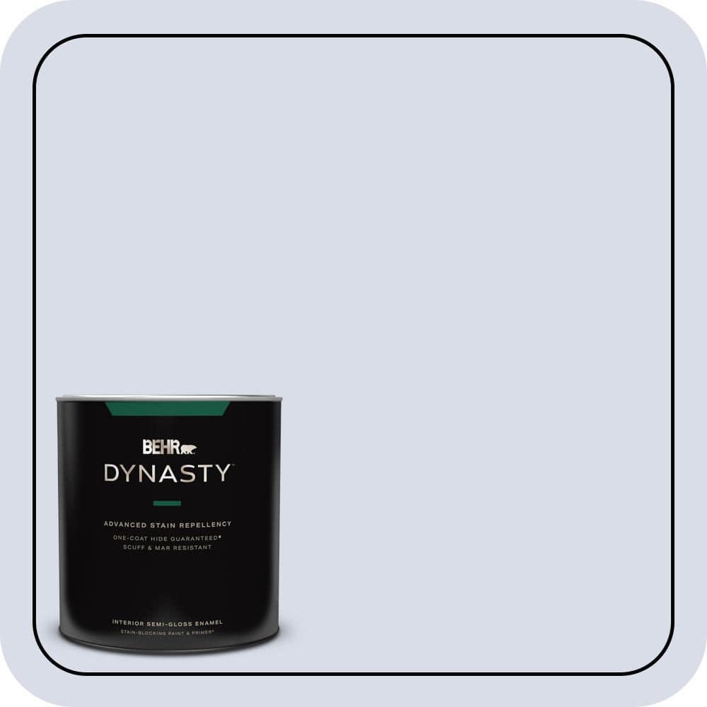 BEHR DYNASTY 1 qt. #630C-2 Sweet Harbor Semi-Gloss Enamel Interior Stain-Blocking Paint & Primer