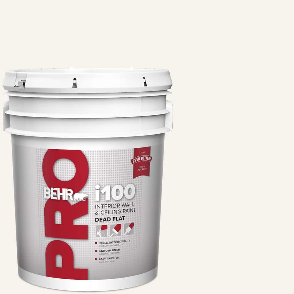 BEHR PRO 5 gal. #YL-W15 Polar Bear Dead Flat Interior Paint (1)