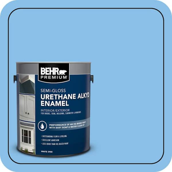 BEHR PREMIUM 1 gal. #P510-3 Rhodes Urethane Alkyd Semi-Gloss Enamel Interior/Exterior Paint (2)