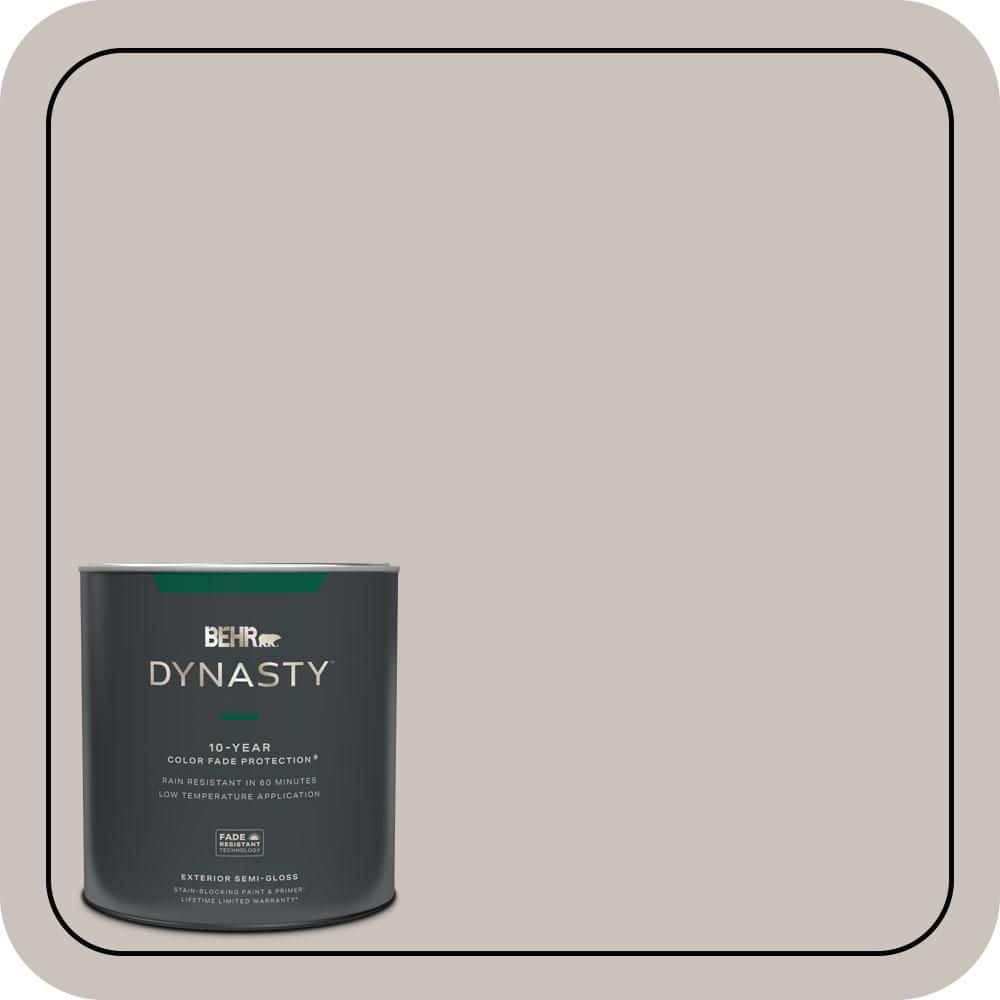 BEHR DYNASTY 1 qt. #N140-2 Chicago Fog Semi-Gloss Exterior Stain-Blocking Paint & Primer
