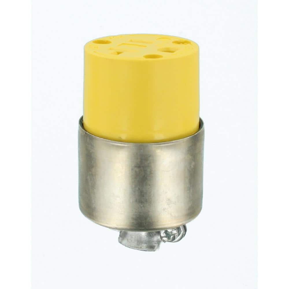 Leviton 20 Amp 125-Volt Grounding Plug, Yellow 520CA (2)