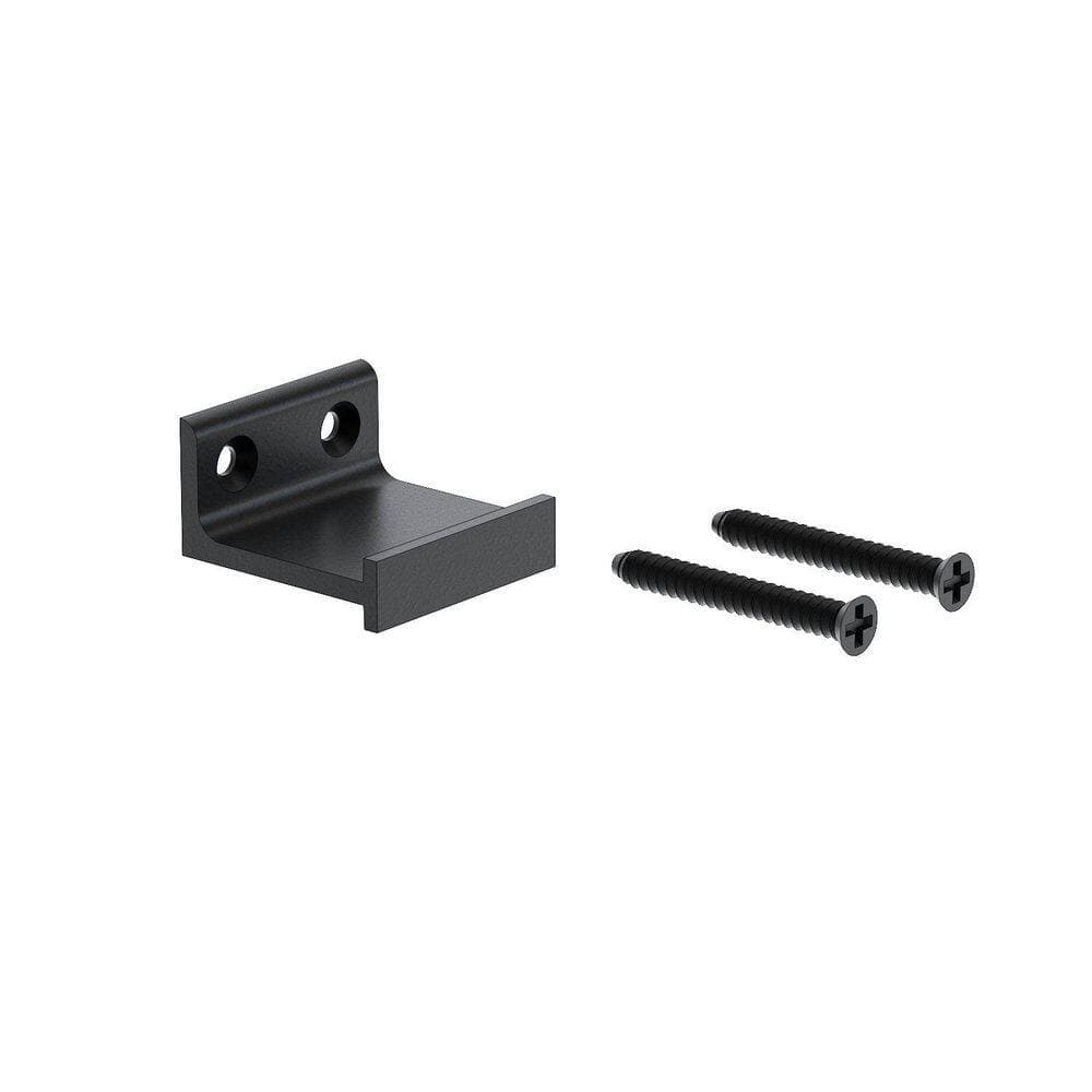 Quiet Glide 8.92 ft. Maple Library Ladder (10 ft. Reach) Black Contemporary Rolling Hardware 12 ft. Rail and Horizontal Brackets (3)