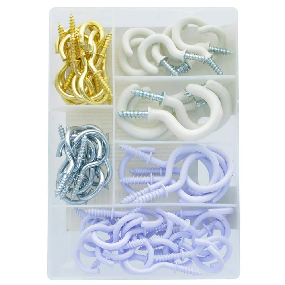 55-Pieces Cup Hook Assortment in Plastic Storage Container (2)