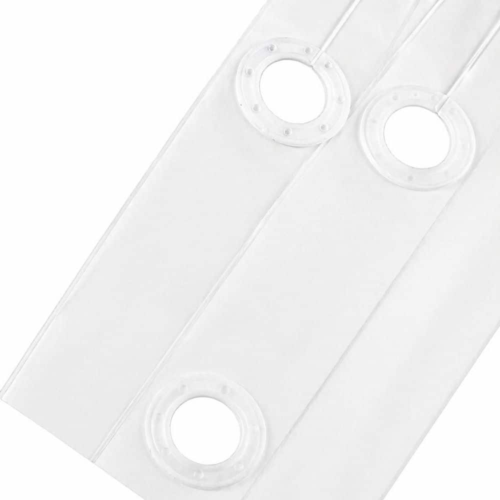 Anqtovp 71 in. W x 74 in. L 8 Gauge Heavy Duty PEVA Shower Curtain in Frosted Waterproof Plastic PVC Free Bathroom All (3)