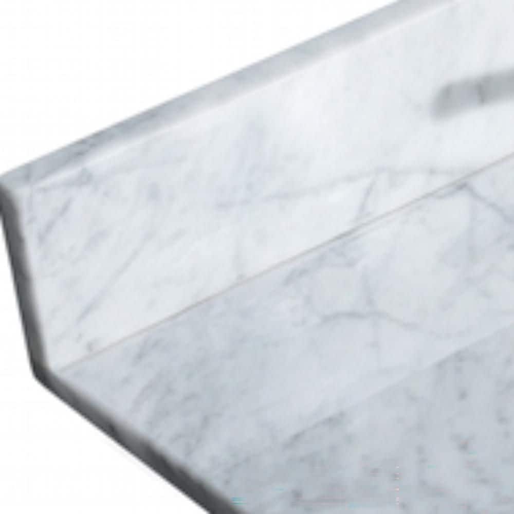 Wyndham Collection 30 in. W 22 in. D Marble Single Basin Vanity Top White Carrara with White Basin (2)