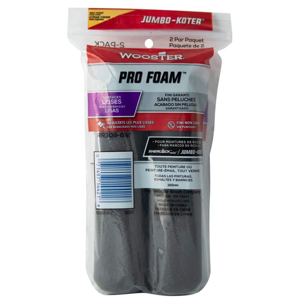 Wooster 6-1/2 in. Jumbo-Koter Pro Foam Rollers (2-Pack) (2)