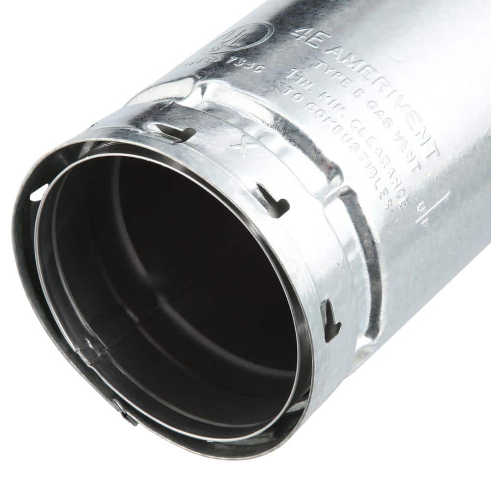 American Metal Products Type B Gas Vent 4in. Diameter x 36in. Round Pipe Length (4)