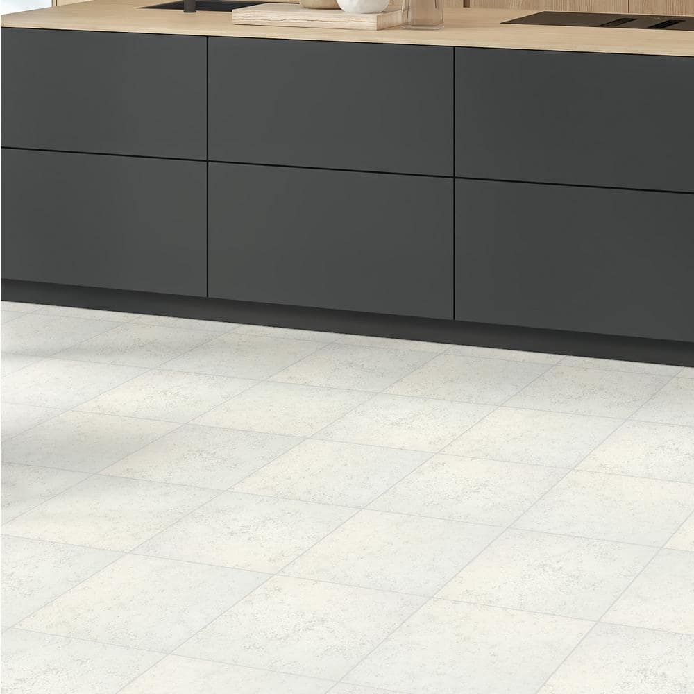 TrafficMaster Baja White 12 in. x 12 in. Matte Ceramic Floor and Wall Tile (15 sq. ft. /Case) (4)