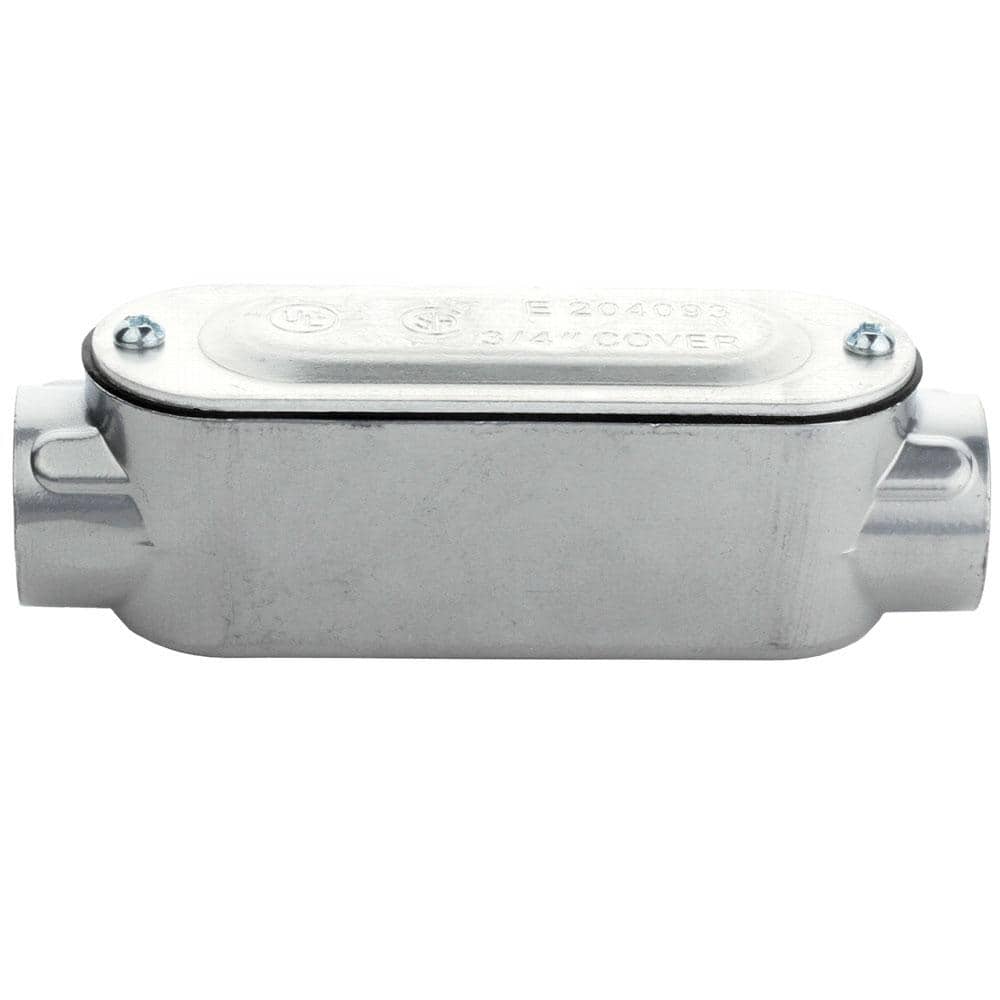Commercial Electric 3/4 in. Rigid Metal Conduit (RMC) Threaded Conduit Body with Stamped Cover (Type C) (3)
