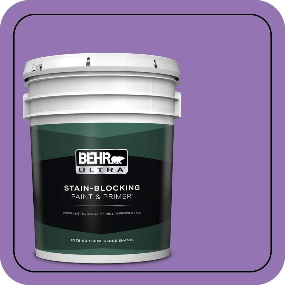BEHR ULTRA 5 gal. #P570-5 Romantic Moment Semi-Gloss Enamel Exterior Paint & Primer