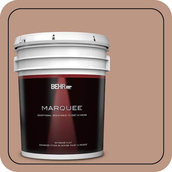 BEHR MARQUEE 5 gal. #S190-4 Spiced Brandy Flat Exterior Paint & Primer (2)