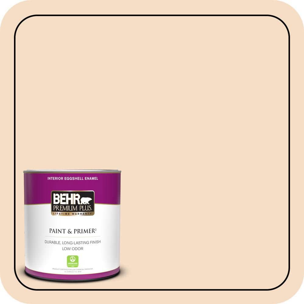 BEHR PREMIUM PLUS Home Decorators Collection #HDC-SP14-3 Faint Peach Flat Interior/Exterior Paint & Primer Color Sample (1)