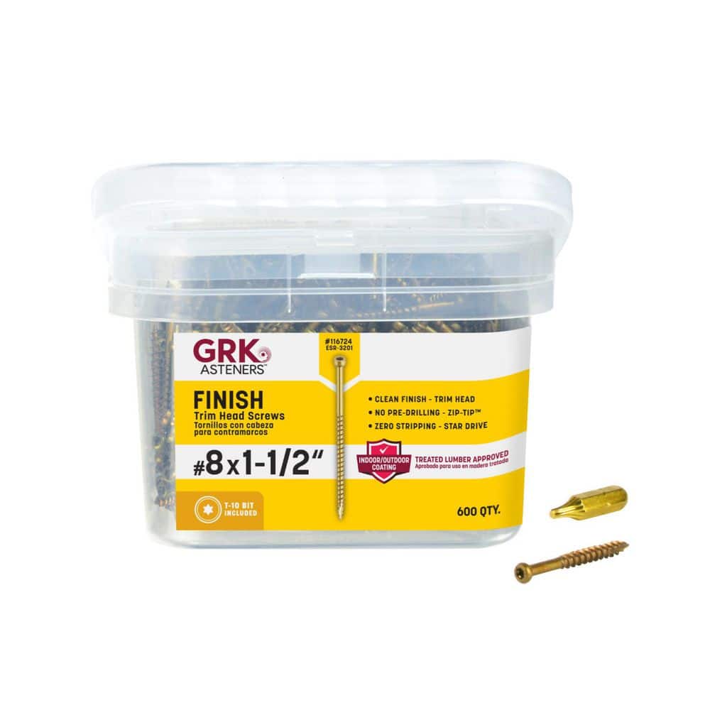GRK Fasteners #8 . Star Drive Trim-Head Finish/Trim Screw ( per Pack)