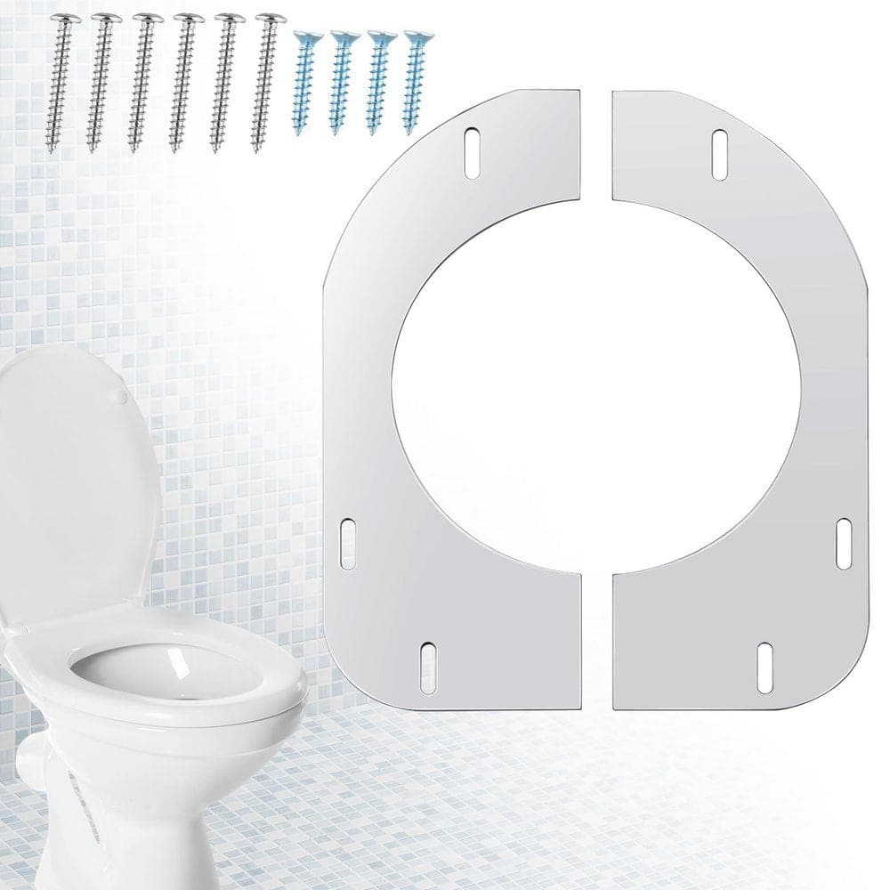 Helhom Stainless Steel Toilet Flange Support Plate, Closet Flange Floor Repair Ring Bracket Extender Kit