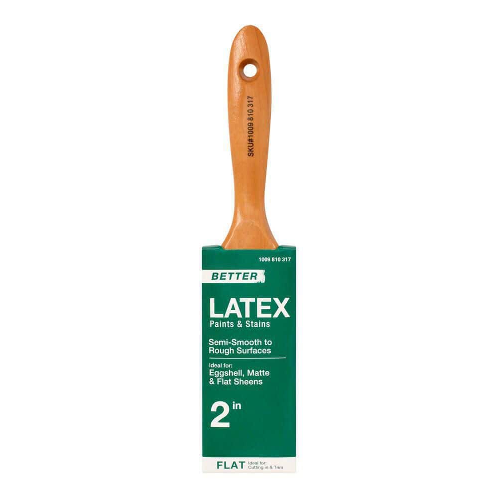 PRIVATE BRAND UNBRANDED Better 2 in. Polyester Flat Cut General Purpose Paint Brush