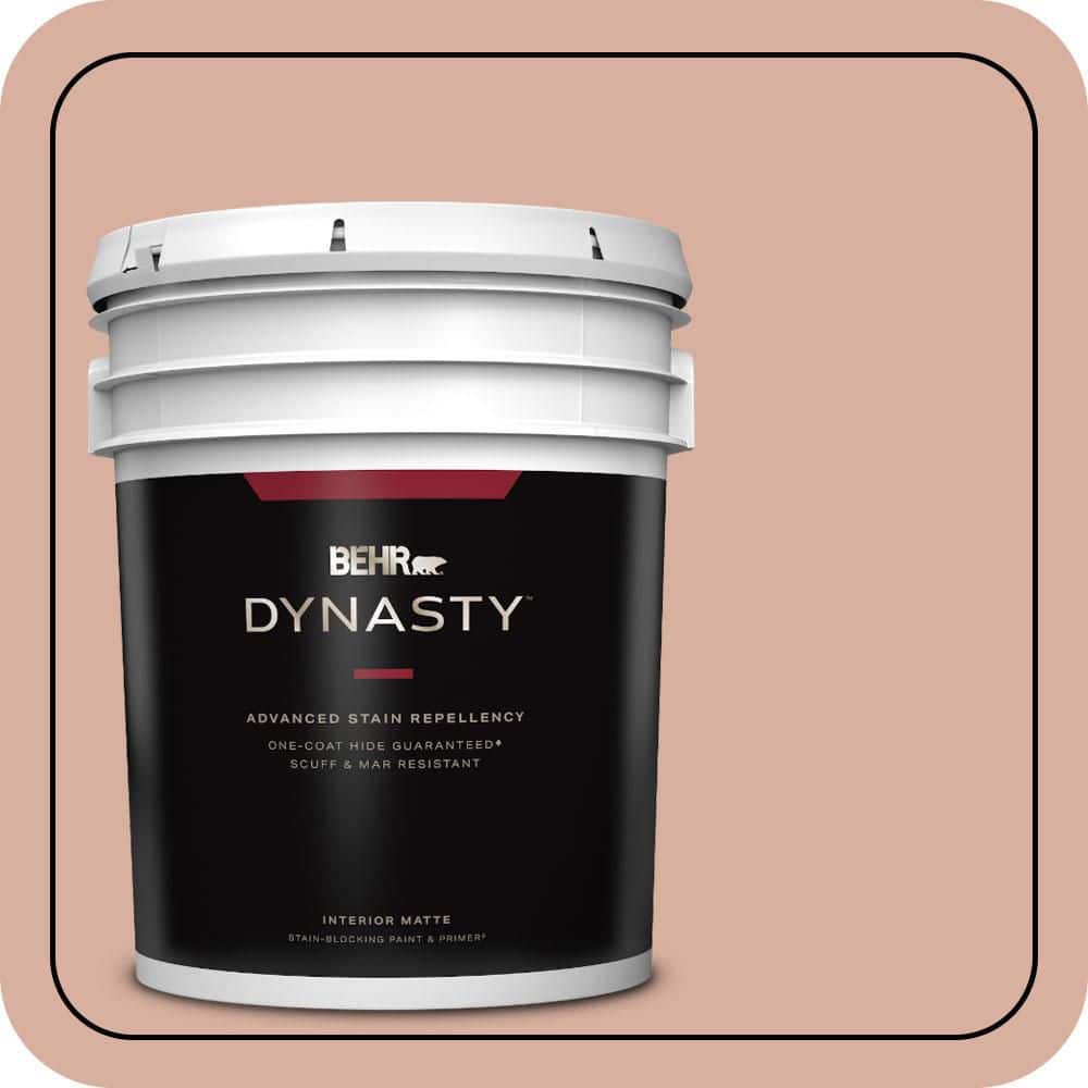 BEHR DYNASTY 5 gal. #S180-3 Flowerpot One-Coat Hide Matte Interior Stain-Blocking Paint & Primer
