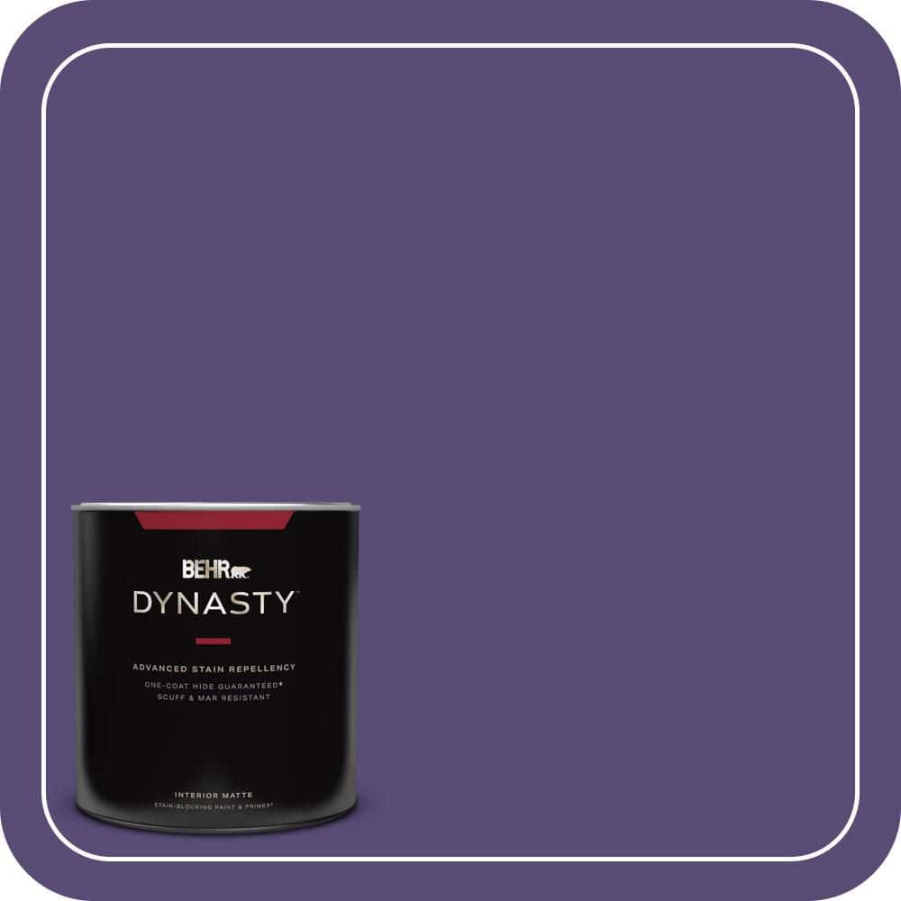 BEHR DYNASTY 1 qt. #MQ5-42 Perpetual Purple One-Coat Hide Matte Interior Stain-Blocking Paint & Primer