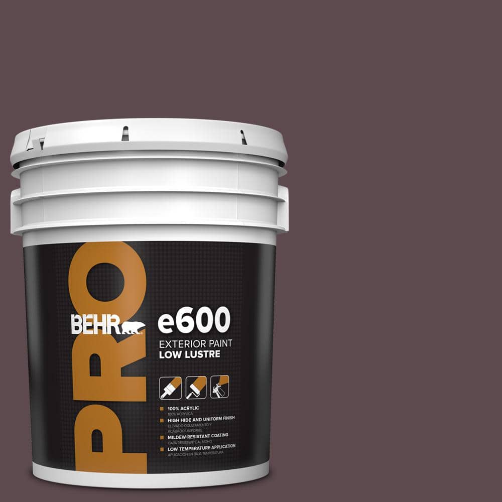 BEHR PRO 5 gal. #100F-7 Deep Aubergine Low Luster Exterior Paint