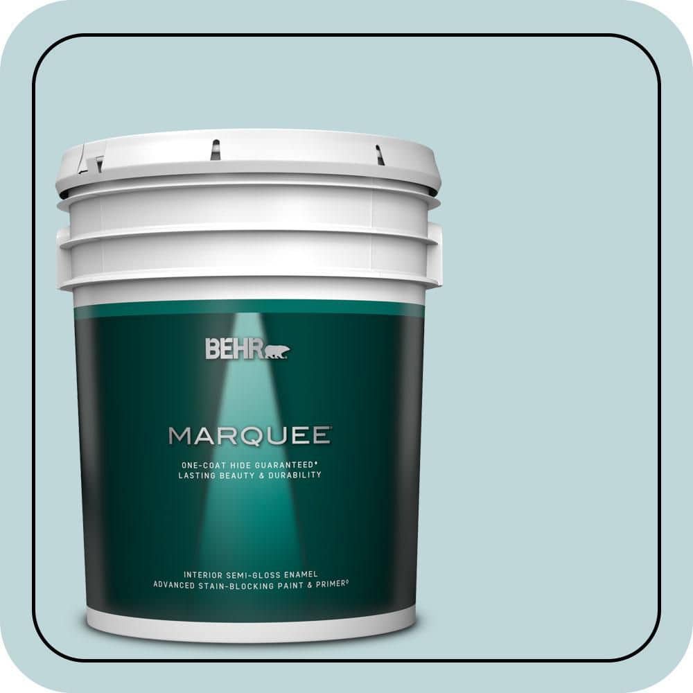 BEHR MARQUEE 5 gal. #S450-2 Wind Speed Semi-Gloss Enamel Interior Paint & Primer