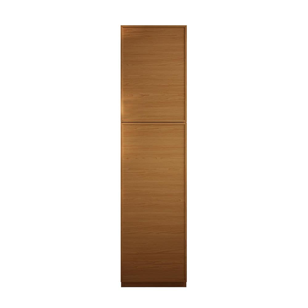 Swiss Madison St. Tropez 15 in. x 15 in. x 60 in. Freestanding Linen Cabinet in Brown Oak (1)