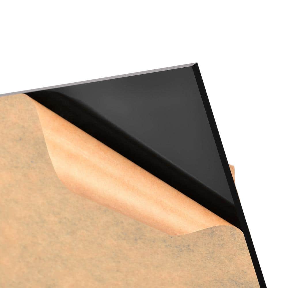 AdirOffice Black 2 ft.. x 3 ft. Shatter Resistant Cuttable Acrylic Sheet (6-Pack) (3)