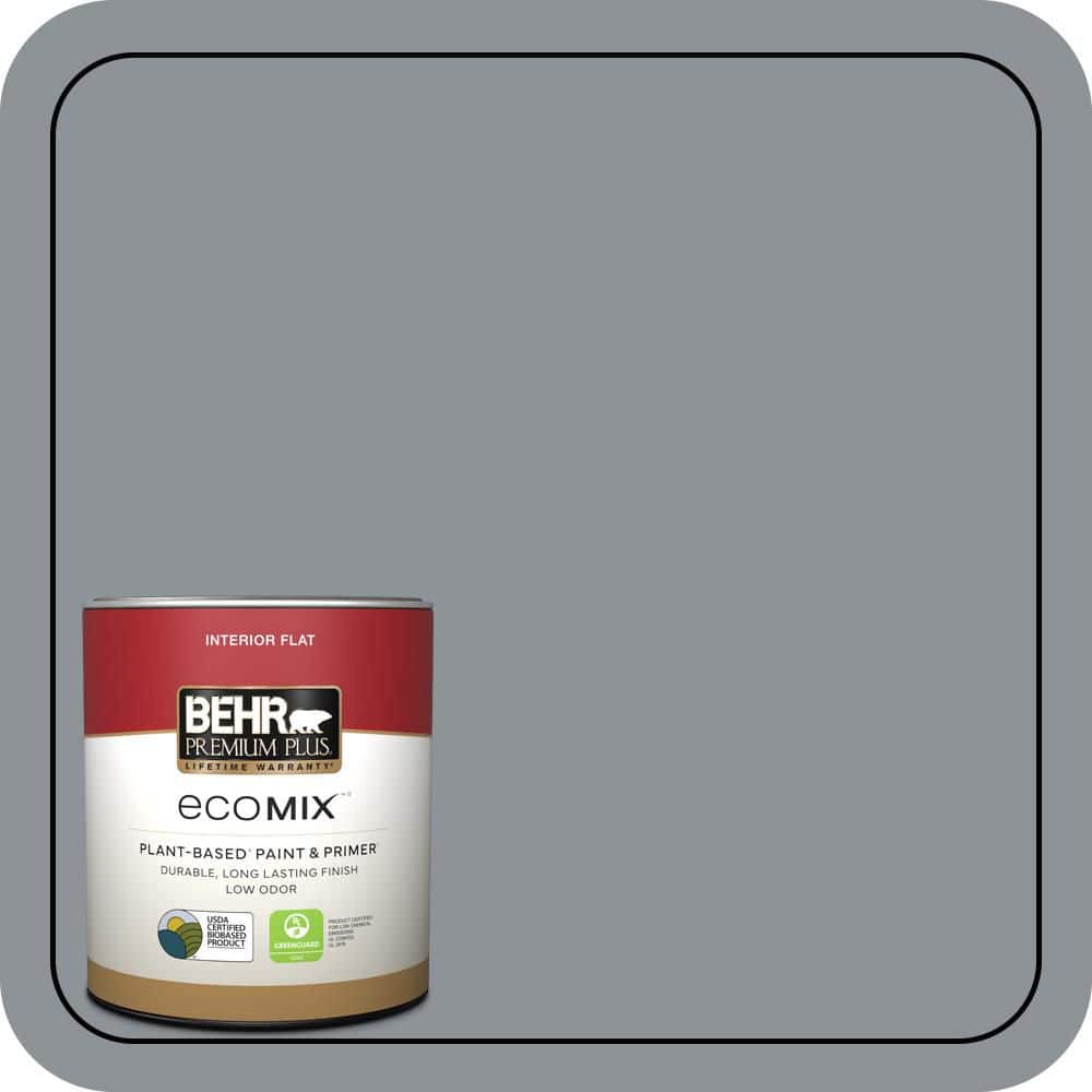 BEHR PREMIUM PLUS #PPU18-04 Dark Pewter Enamel EcoMix Plant-Based & Primer (1)