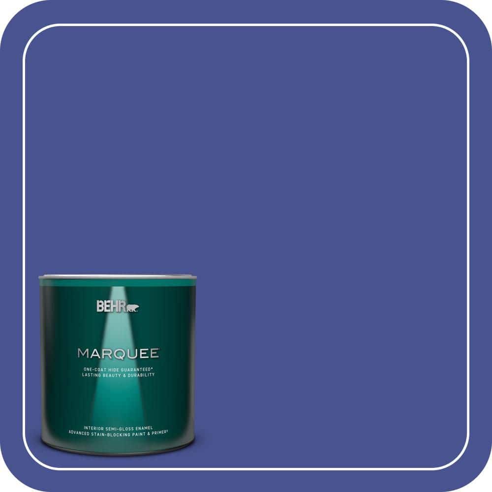 BEHR MARQUEE 1 qt. #P540-7 Canyon Iris One-Coat Hide Semi-Gloss Enamel Interior Paint & Primer