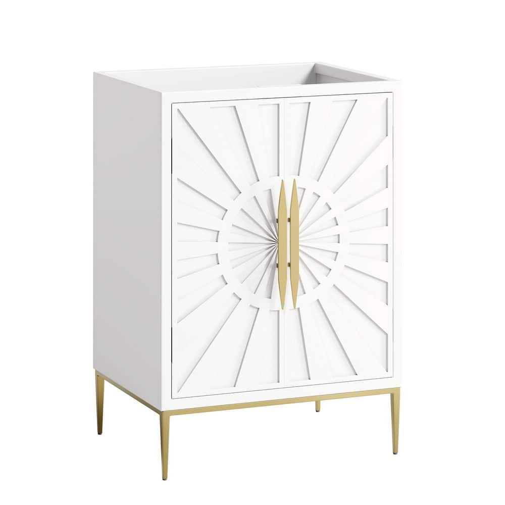 MODWAY Awaken 23.3 in. Bath Vanity Cabinet without Top in White - Sink Basin Not Included (1)