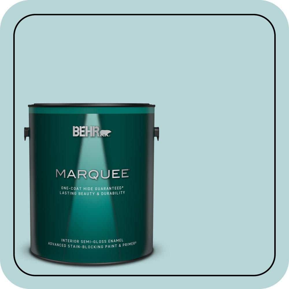 BEHR MARQUEE 1 gal. #510E-2 Rhythmic Blue Semi-Gloss Enamel Interior Paint & Primer