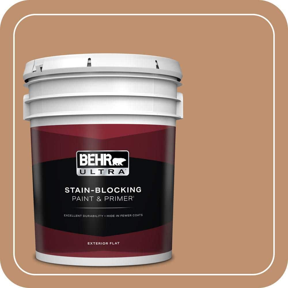 BEHR ULTRA 5 gal. #PMD-31 Sunset Cloud Flat Exterior Paint & Primer
