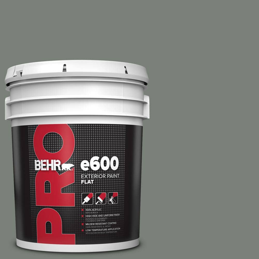 BEHR PRO 5 gal. #HDC-AC-22 Cedar Forest Flat Exterior Paint